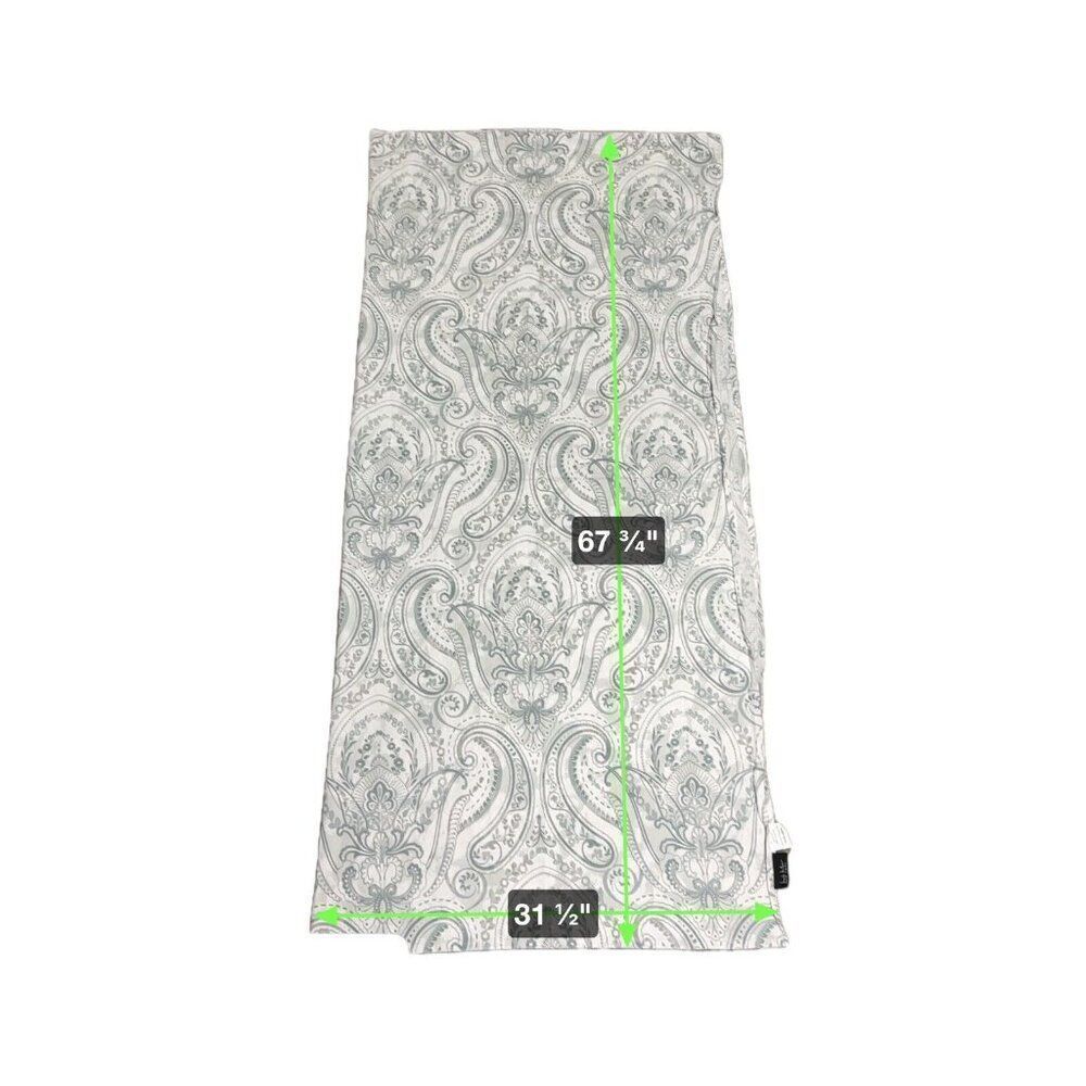 Green Blue Paisley Nicole Miller Home Fabric Shower Curtain Boho Print 63x67.75 - Picture 6 of 6